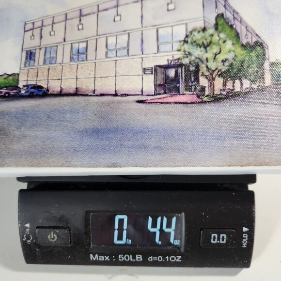 The Office Pam's Watercolor Painting Dunder Mifflin Building Art Canvas 8"x6" - Picture 6 of 6
